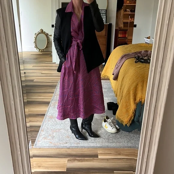 TAHARI ASL Faux Wrap‎ Dress Geometric Print Size 6 *Worn Once* EUC - Picture 4 of 8